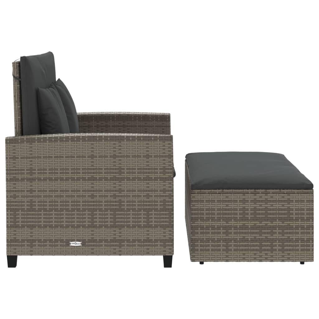 vidaXL Loungebank met kussens L-vormig poly rattan zwart, loungebank voor buiten, 5-zits bank, tuinmeubel, loungebank voor terras, tuinzitje, tuinbank