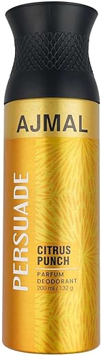 Ajmal Persuade Deodorant Aromatic Fragrance 200 ml Casual Wear for Men & Women + 2 Parfume Testres Free, Pack of 1