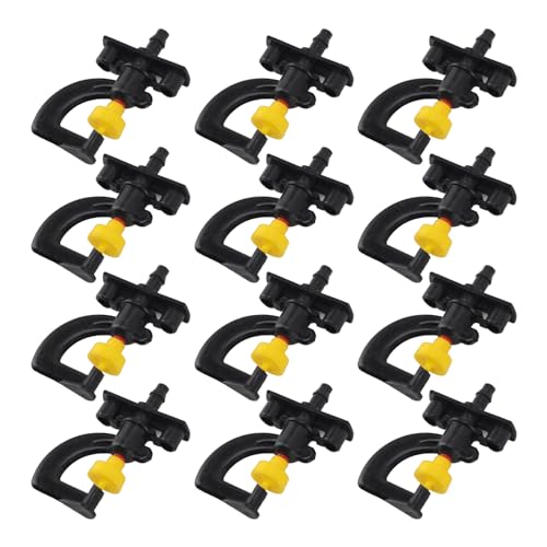 30PCS Micro atomizador rociador de jardín, boquilla de nebulización de agua para césped de jardín, micro boquilla atomizadora de plástico, cabezales de pulverización (Rociador giratorio tipo G)