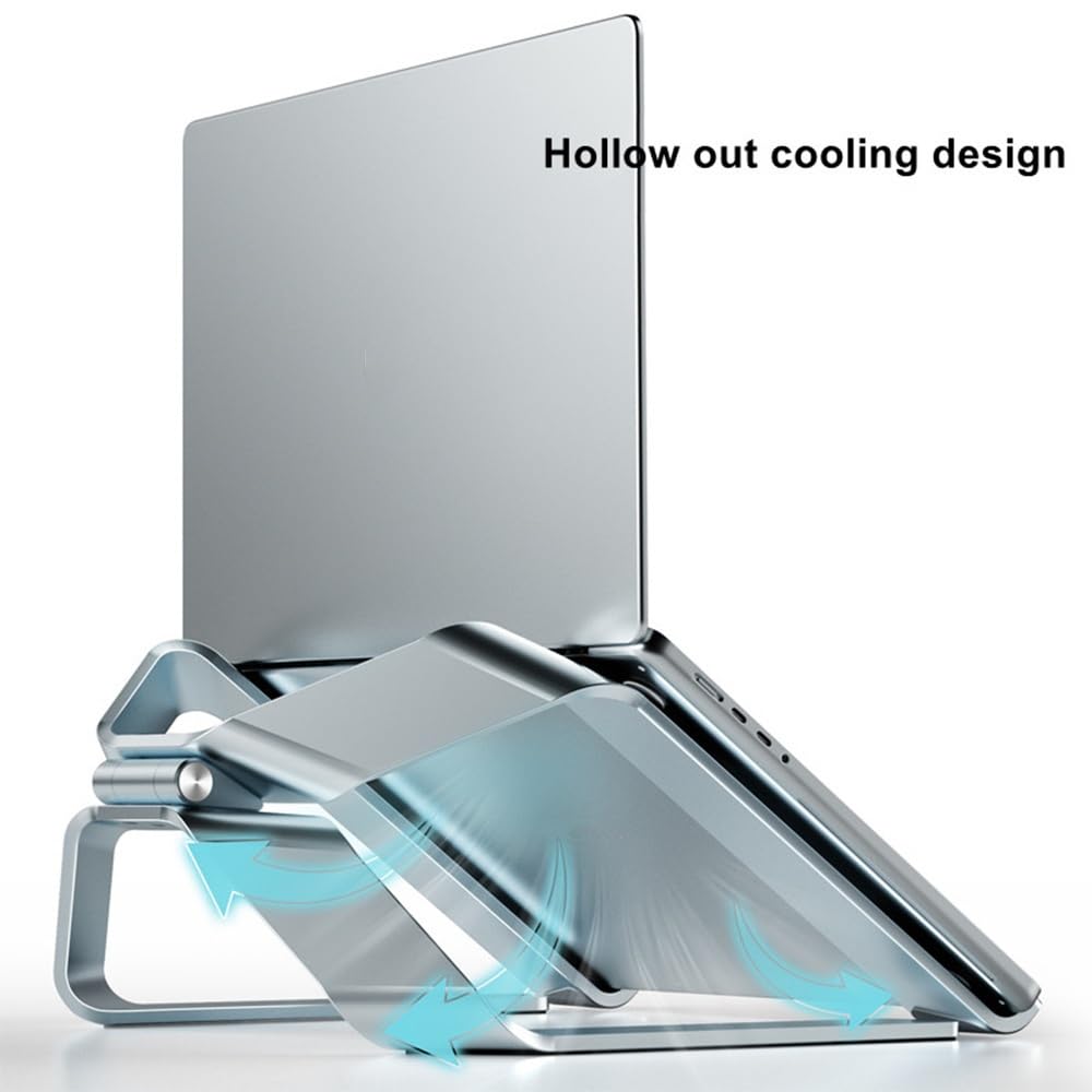 Supporto for laptop da scrivania, supporto di raffreddamento notebook in alluminio ergonomico con angolazione regolabile Supporto per Portatile