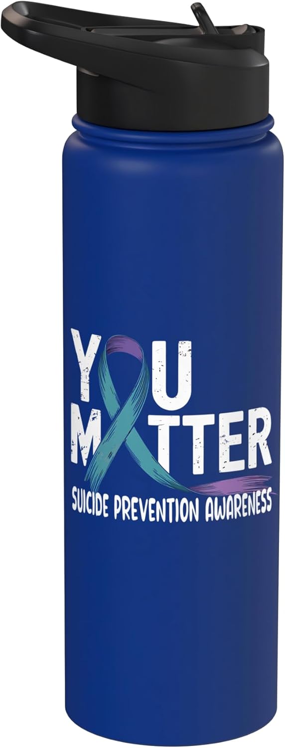 You Matter Support Suicide Prevention Awareness positive Stainless Steel Insulated Water Bottle