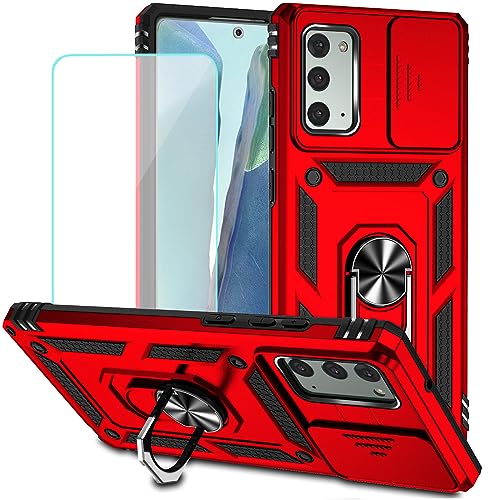 Coque Galaxy Note 20 5G antichoc avec protège-écran verre trempé et cache caméra