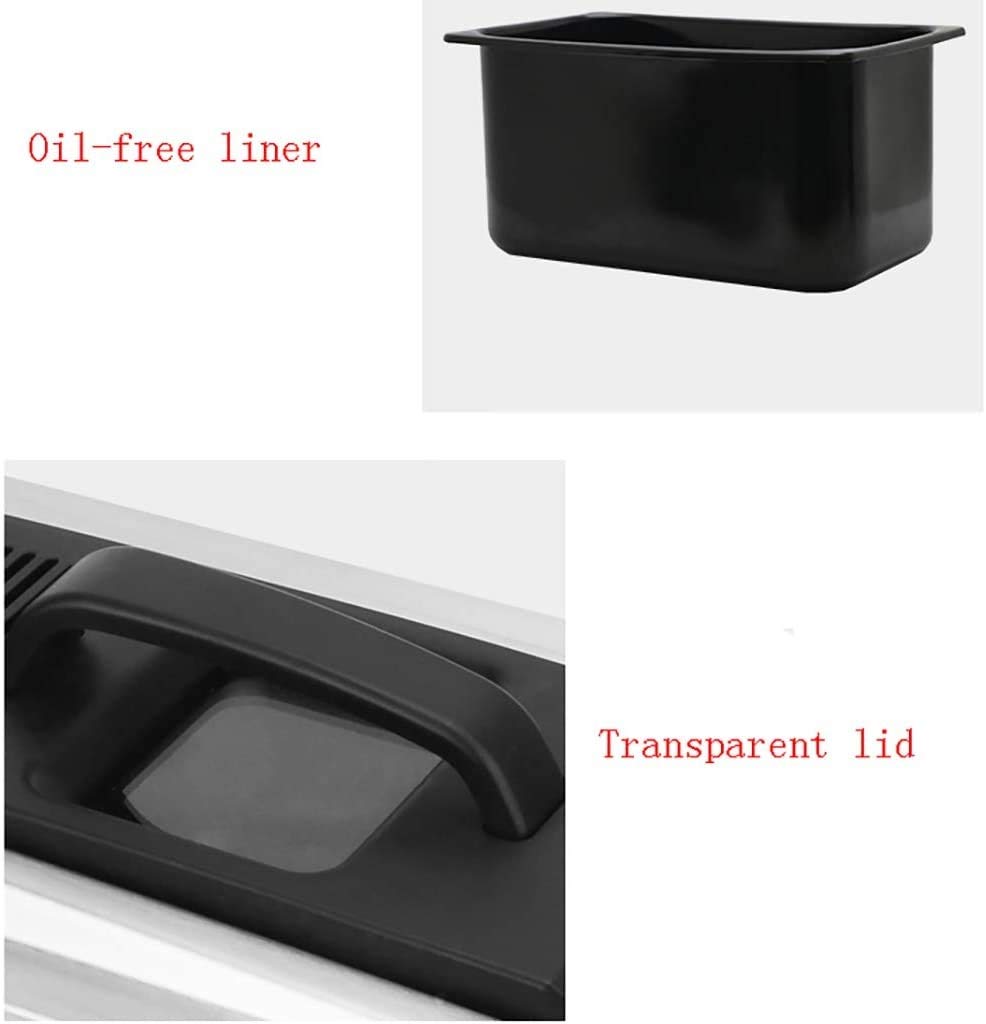 Friteuse d'une friteuse en Acier Inoxydable de 1400W en Acier Inoxydable électrique -2.5L Conteneur d'huile