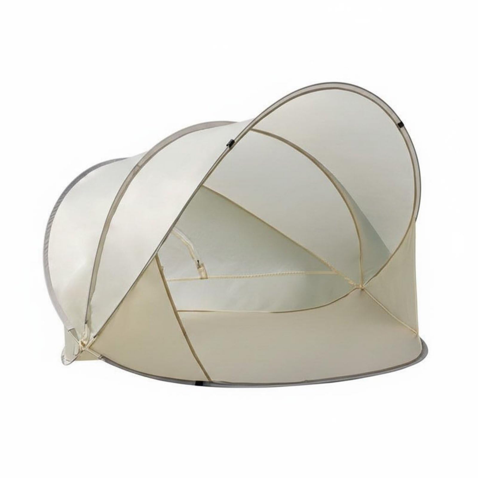 BNF®Water‑Resistant Spring‑Up Beach Tent – Automatic Sun Shade, Lightweight Portable Camping Shelter for Park & Beach, Off‑White (DCD66083277)-image-48