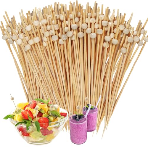 200 piezas de accesorios de cóctel de 12 cm pinchos para comida con los dedos, pinchos de cóctel para fiestas de verano, bodas, pinchos para aperitivos, aperitivos, palillos de cóctel de Navidad para