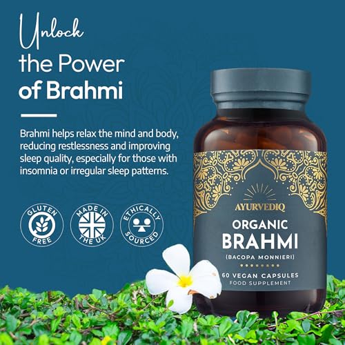 Ayurvediq Organic Brahmi Capsules x60 Vegan Capsules - 600mg Bacopa Monnieri Capsules High Strength Stress, Anxiety & Memory Support Supplements - Health and Wellbeing Supplements, Ayurveda Products - Image 5