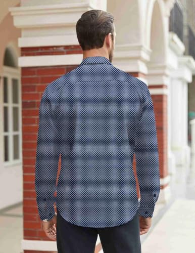 Image of COOFANDY Mens Stretch Dress Shirts Long Sleeve Button Down Shirt Regular Fit Formal Business Shirts