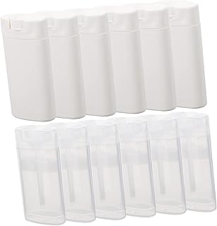 SUPVOX 12 Pçs Frasco De Creme Desodorante Recipientes De Desodorante Desodorante De Viagem Tubos De Desodorante Ovais Dispensador De Bálsamo Labial Vazio Dispensador De Desodorante De