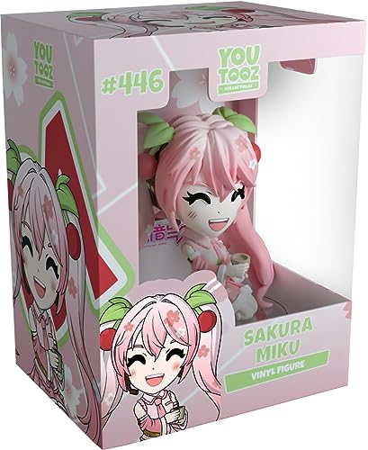 Youtooz Sakura Hatsune Miku Figure, 3.6" inch Sakura Miku Vinyl Figure, Collectible Hatsune Miku Figurine