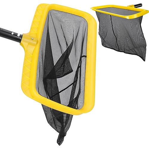 MASTERTOP Pool Skimmer Net with Deep Bag, Professional Swimming Pool Leaf Cleaning Skimmer Rake for Hot Tubs, Ponds and Fountains