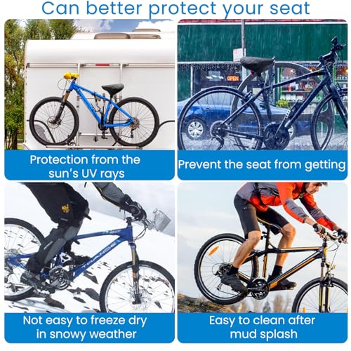Image of Waterproof Seat Bicycle Covers for Multiple Bicycles and E-Bikes Heavy Duty Rain Cover Durable Outdoor Protection Unisex Bicycle Seat Cushion Protectors