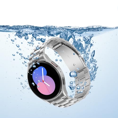 Image of Anlinser No Gap Bands Compatible with Samsung Galaxy Watch Ultra 7 /6 /5 /4 /FE Band 44mm 40mm /Watch 6 Classic Band 47mm 43mm /Watch 5 Pro 45mm /Watch 4 Classic, 20mm 22mm Metal Strap for Women Men
