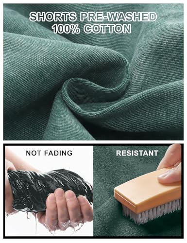 PEHMEA Boys Girls Cotton Shorts, Athletic Casual Jogger Loose Fit Kids Short with Pockets Elastic Waist Drawstring for 5-14Y2