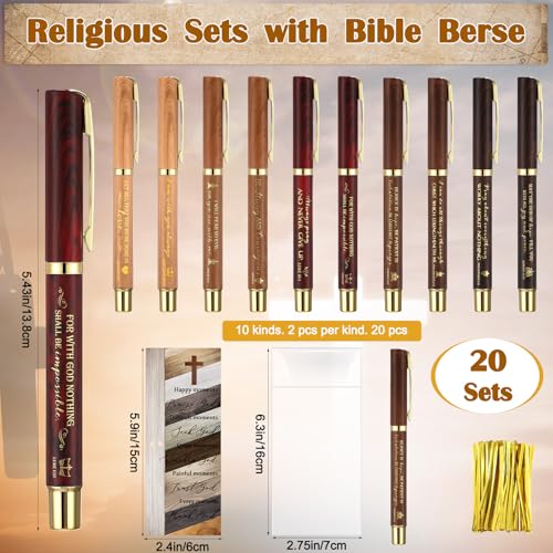Brújula religiosa grabada con versículo bíblico y bolígrafo de bambú para hombres miniatura 3