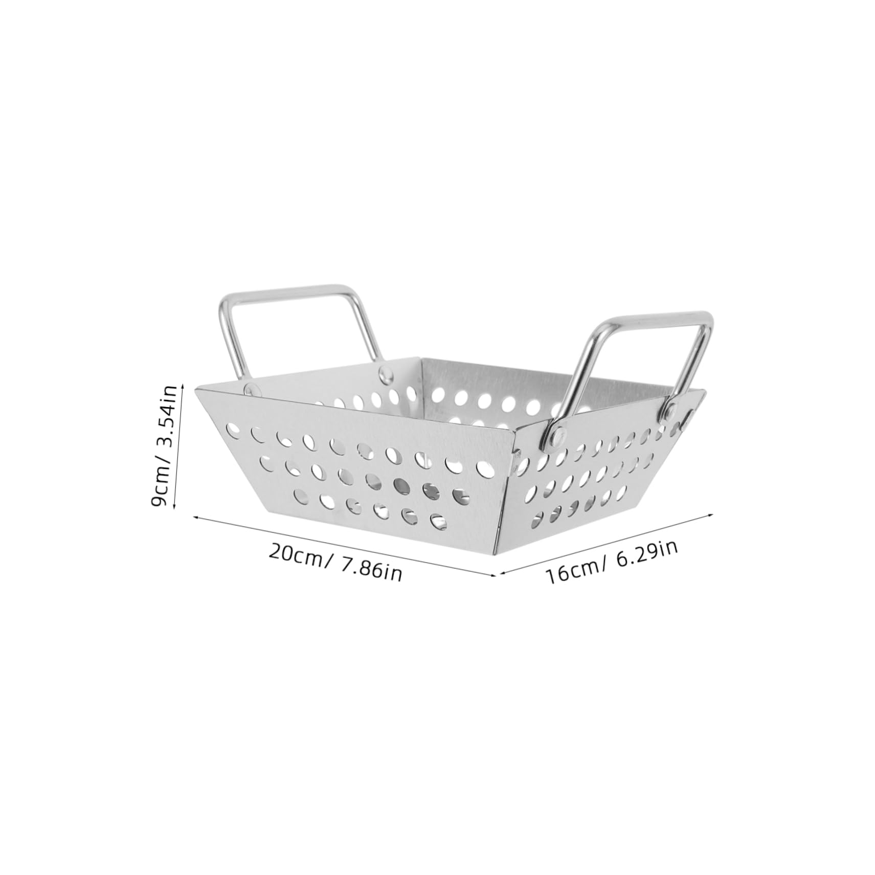 PEPLAYTAL Grilling Baskets for Barbecue Mesh Vegetable Strainer Heavy Duty Outdoor Cooking Supply