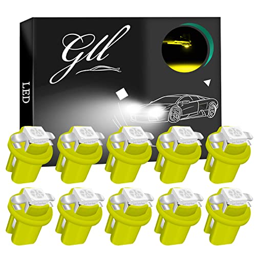 GLL Grandview 10pcs LED T5 Janue Ampoules LED B8.5 Tableau de Bord Ampoules 1-5050-SMD pour Voiture Tableau de Bord Compteur de Vitesse Instrument Gauge...