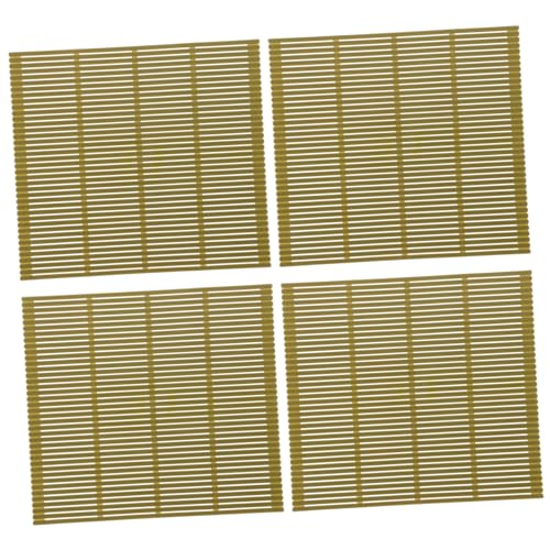 LOLIPPYY 4 piezas Esterillas Sushi de Plástico Verde Herramientas para Enrollar Sushi Molde Reutilizable Estera Ligera y Antiadherente para Cocina Profesional
