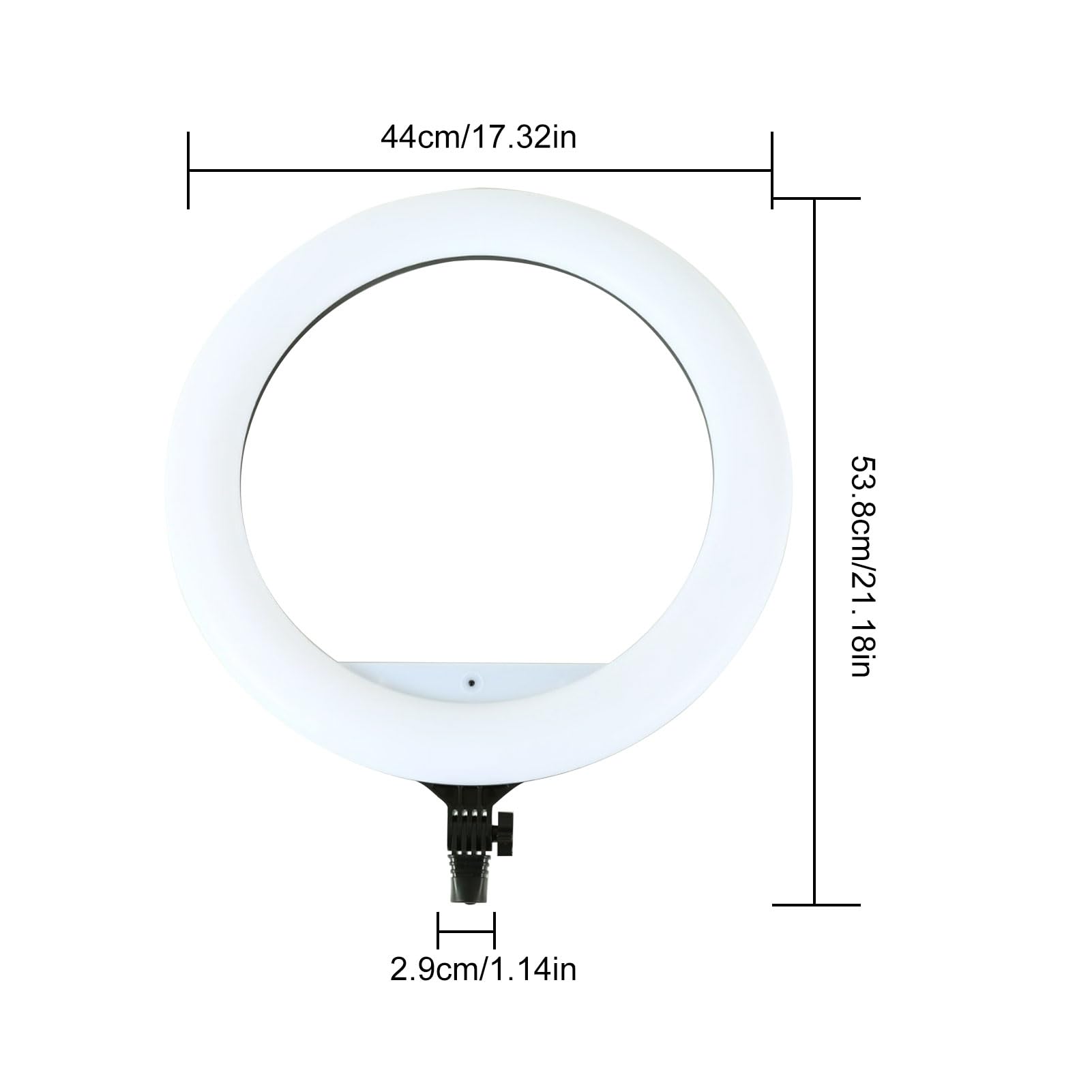 Fockety Anello Luminoso da 18 Pollici, Kit di Luci per Anelli Selfie a LED Bicolore con Supporto per Telefono e Telecomando per Selfie, Illuminazione Continua da Studio 3200K-5500K per