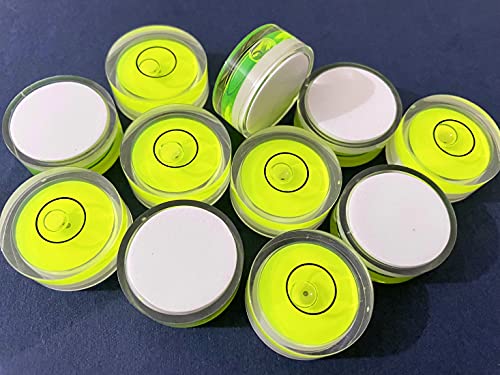 5Pcs Small Circular Double Sided Adhesive Bubble Spirit Levels for Work shop, Speakers, Phonograph, Tripod, Turntable, Automount Telescope, Drill, RVs, Camper, Etc. (25x10mm) - Thumbnail 3