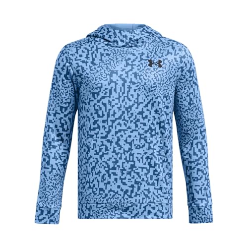 Under Armour Boys' Armour Fleece Printed Hoodie, 465 Blue, YXS