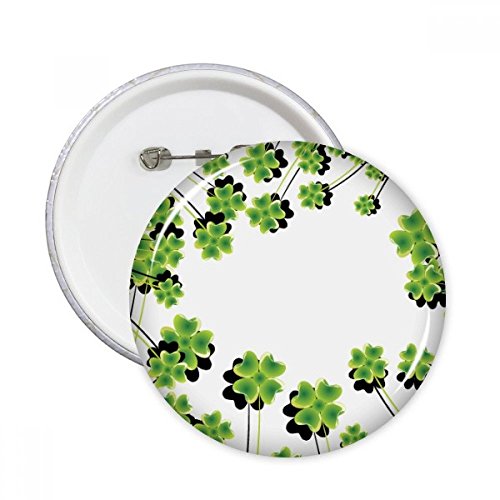 Broche trèfle à quatre feuilles Cercle Ombre, décoration ronde de qualité