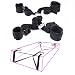 [Pack of 7] Bed Restraint Kit Fetish Sex Toys Restraints Kits-SM BDSM SM Sex Gaming Restraining Straps Sets Bed Bondage Sex Things HandCuffs Blindfold Whips for Couples Women Men Adults