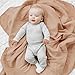 Konssy Muslin Baby Blankets for Girls Boys, 100% Cotton Crib Blanket for Infant Toddler, Super Soft and Lightweight Nursery Swaddling Wrap 40