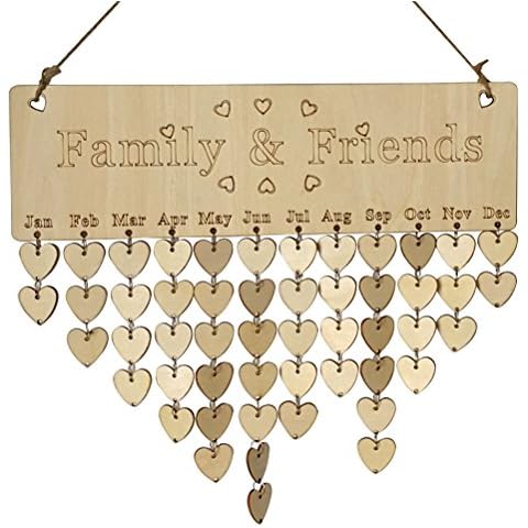 SUPVOX Vintage DIY Birthday Calendar with Discs Cover