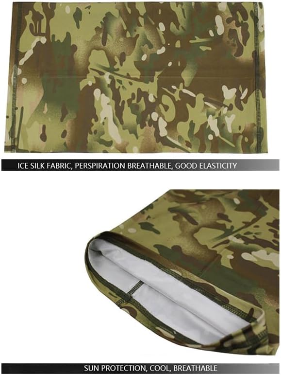 Outdoor Sports Shooting Hiking Fishing Tactical Camouflage Fisherman Cap Neckerchief Set