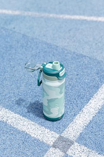 Image of ZULU Powerfill Pro 18oz Kids Stainless Steel Water Bottle with Quick Fill Lid, Triple Wall Vacuum Insulated, Leak Proof Locking Lid, Sip & Chug, Reusable, BPA Free, Dishwasher Safe, Green Camo