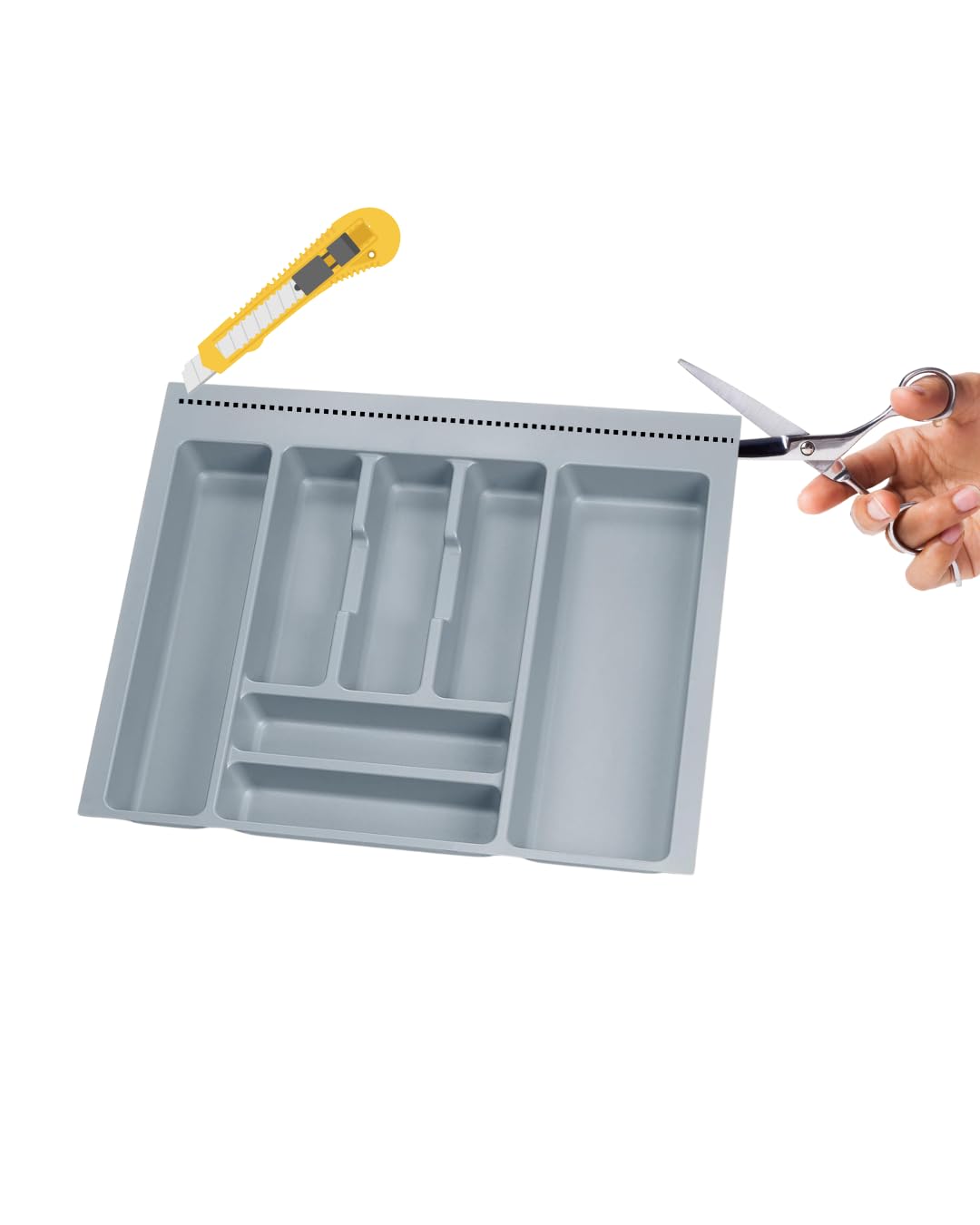 Organizzatore Cassetti Per Posate Regolabile - Divisorio Cucina In Plastica Resistente - Foto 5