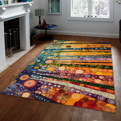 Tapis all seasons 120x150cm abstrait antidérapant à poil bas
