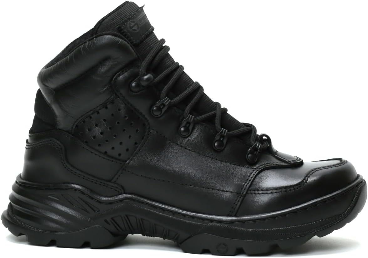 Bota Coturno Couro Legítimo Cano Curto Tático Militar Pm