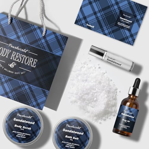PEARLWORLD Bath Set with Ocean Scented Spa Gifts for Men, Christmas Birthday Self Skin Care Set for Men, Spa Gift Baskets for Him, 12Pcs Men's Spa Kit Gifts for Bath Spa - Image 3