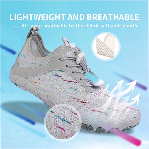 Image of SIOSNETA Hike Barefoot Shoes for Women Men, Wide Toe Water Shoes for Hiking,Breathable Non-Slip Athletic Footwear,