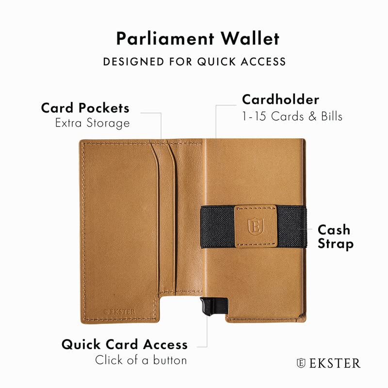 Image of Ekster Parliament - Slim Leather Wallet - RFID Blocking - Quick Card Access