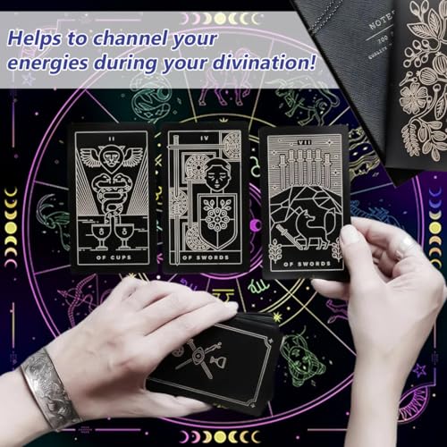 LONZIKP Altar Zubehör Tarot-Tuch aus Samt Altartuch für Rituale Esoterik Zubehör Samttuch für Tarotkarten & Pendel