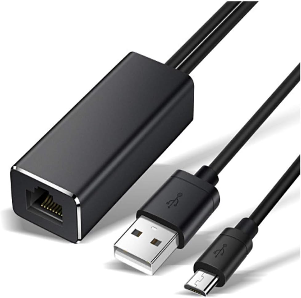 Amazon Fire TV Stick用 有線LANアダプタ Micro USB LAN変換アダプタ USB3.0 高速イーサネット