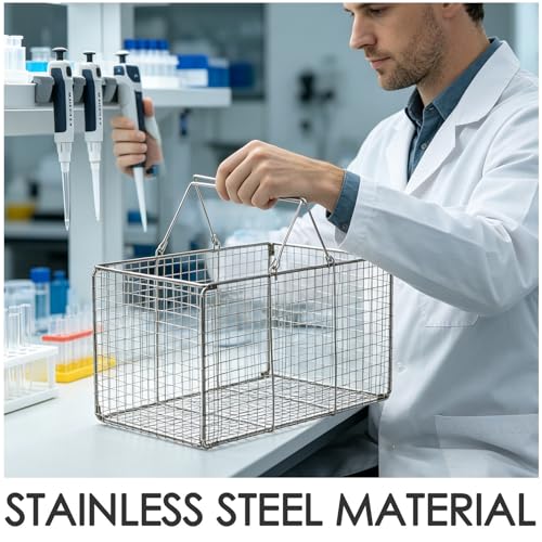 Cesta de acero inoxidable de construcción resistente para instrumental médico 3