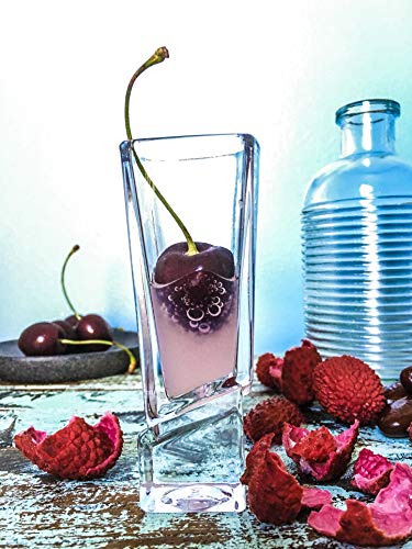 Joyjolt Carre Shot Glasses Square Heavy Base Shot Glass Set Of 4, 1.8-Ounce #TOP4