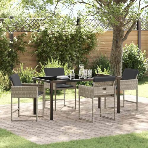 Ensemble de jardin et terrasse pour repas d'été en poly rotin - 3