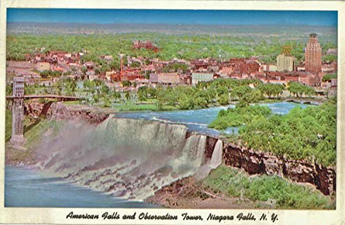 American Falls And Observation Tower Niagara Falls, New York NY Original Vintage Postcard American Falls And Observation Tower Niagara Falls, New York NY Original Vintage Postcard