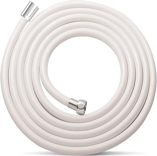 OFFO Manguera de ducha ultra flexible, manguera de ducha de mano de PVC prémium de 138 pulgadas, manguera flexible con inserto de latón y tuerca