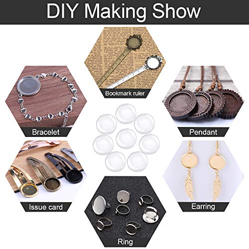 GOLRISEN Set di 100 cabochon in vetro, 25 mm