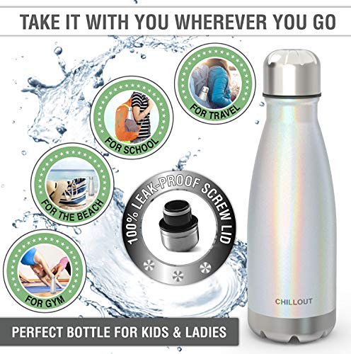 Image of CHILLOUT LIFE 12oz Kids Insulated Stainless Steel Water Bottle, Leak Proof