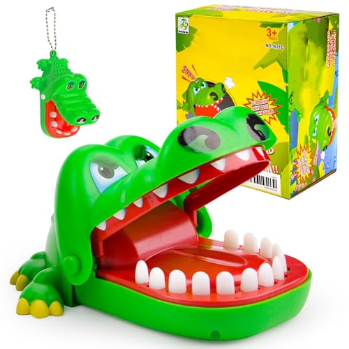Cocodrilo Dentista Juego para niños, Cocodrilo Sacamuelas, Divertido Boca Dentista Bite Finger Familia Juego, Cocodrilo Juguete De Entretenimiento Familiar Juguete Interactivo Familiar para Niños