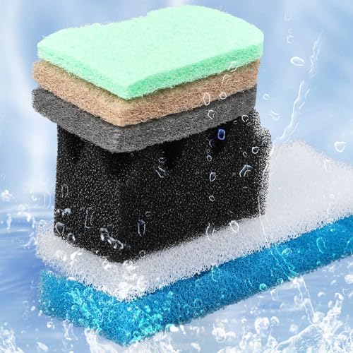 Image of Threlaco 32 Pcs Filter Media Compatible with 306 /307 Filters, Aquarium Replacement Maintenance Kit Including Biological Sponge, Ammonia /Phosphate /Nitrite Remover Pad, Aquarium Towel, Grease