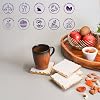 Set de 4 posavasos de mármol con borde dorado - Posavasos cuadrados elegantes de 4 pulgadas - Posavasos de mármol premium para decoración de hogar elegante y protección de mesa 6