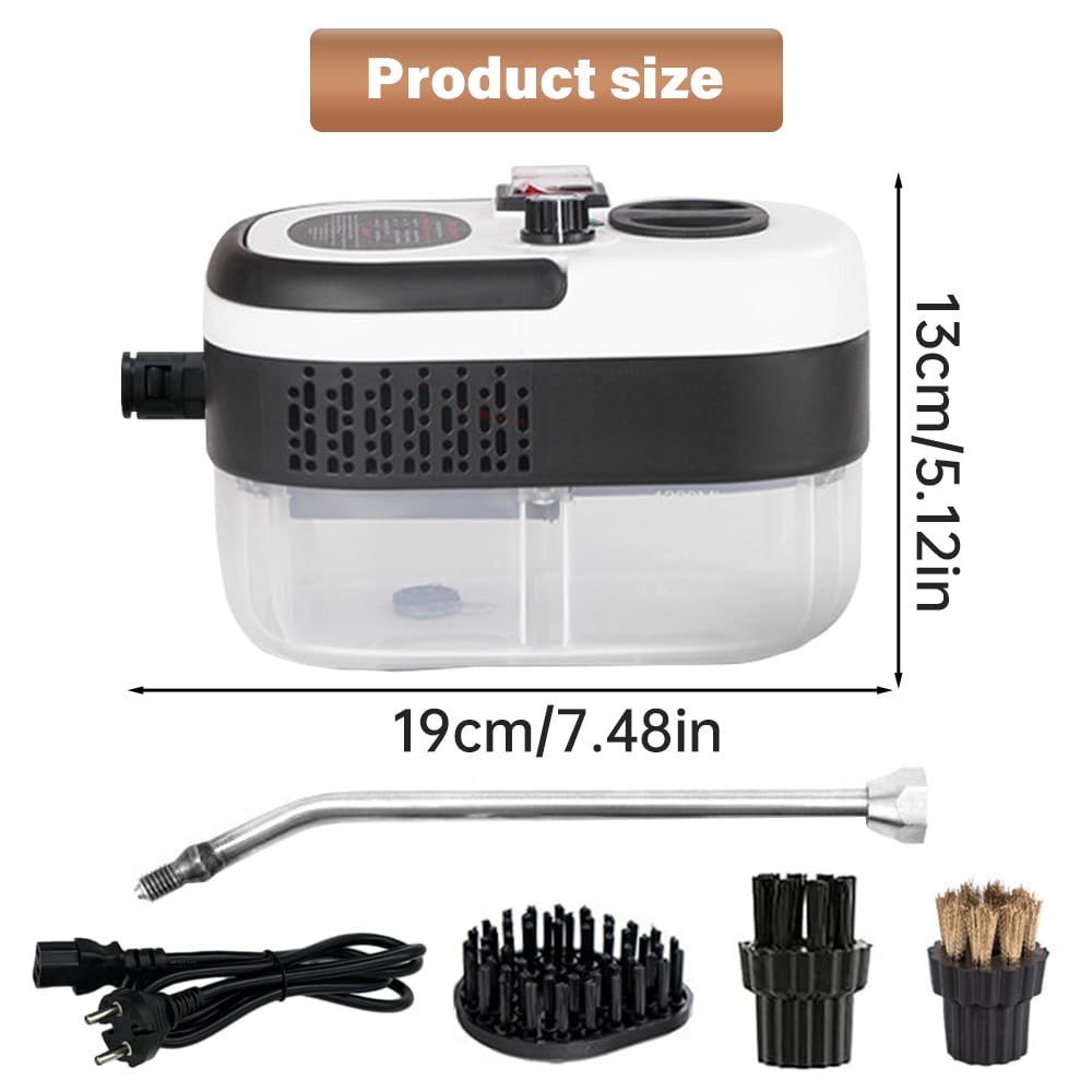 Pulitore A Vapore 2200W Con 8 Accessori – Serbatoio 1200 Ml, Riscaldamento 20 Sec, Per Casa E Auto