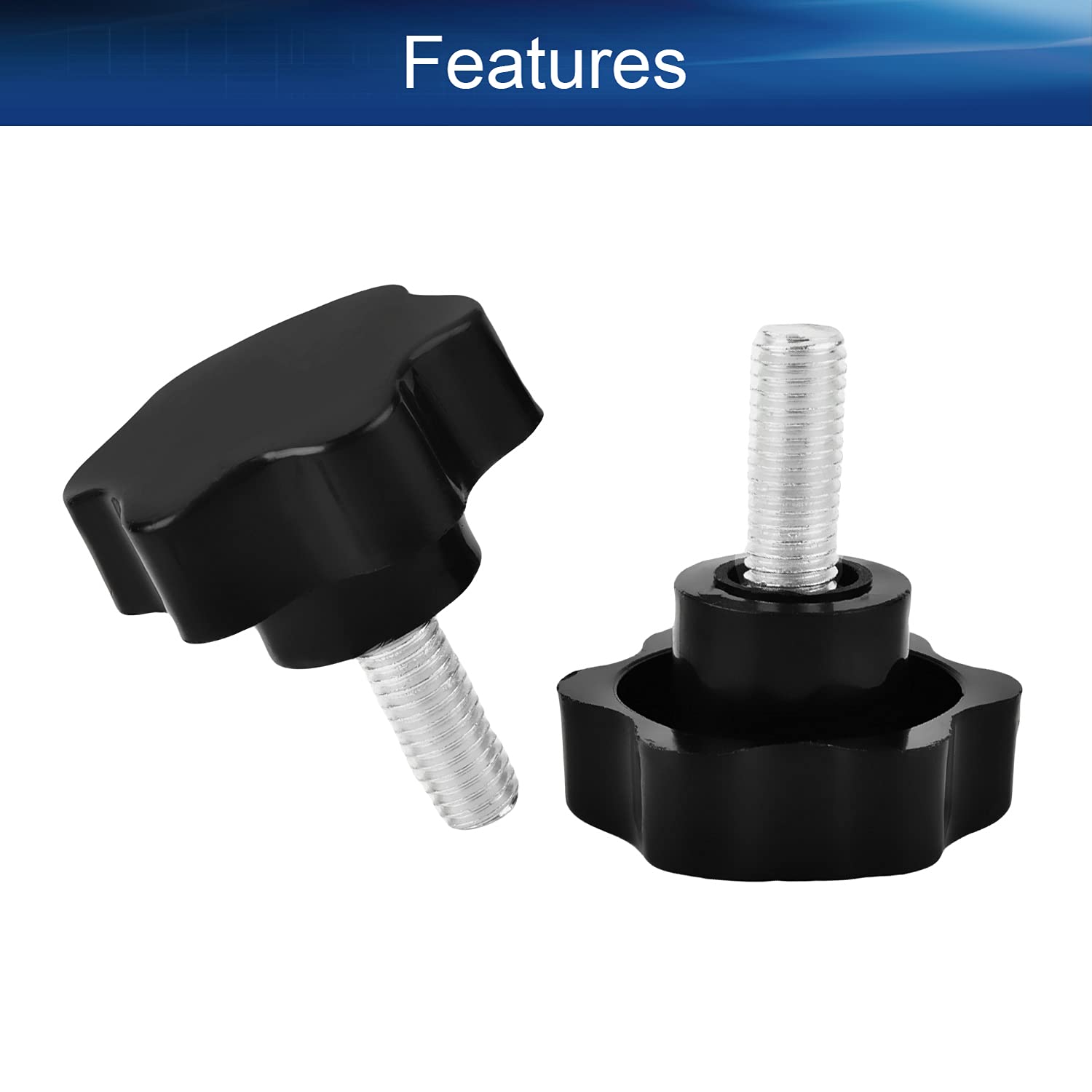 M8 Handle Sizes Yinpecly Metal M6 × 40mm Male Thread Clamping Handles 2 ...